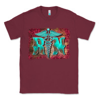 Burgundy registered medical symbol nurse background Classic Tee - BarkalooDesign