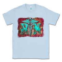 Dusty Blue registered medical symbol nurse background Classic Tee - BarkalooDesign