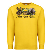 Lemon peace love rhino Premium Sweatshirt - LillyAllenDesigns