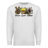 Peace Love Rhino Premium Sweatshirt | Teevron