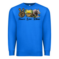 True Royal peace love rhino Premium Sweatshirt - LillyAllenDesigns