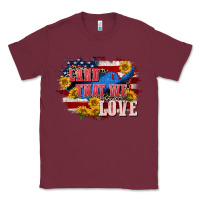 Burgundy Land that we love 4th of july Classic Tee - CowGirlArtShop