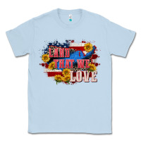 Dusty Blue Land that we love 4th of july Classic Tee - CowGirlArtShop