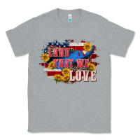 Heather Grey Land that we love 4th of july Classic Tee - CowGirlArtShop
