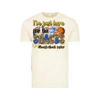 Im Just Here For The Snacks Basketball Sister Vintage Tee | Teevron