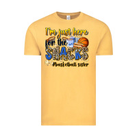 Vintage Mustard im just here for the snacks basketball sister Vintage Tee - Zillion Design Studio