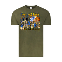 Vintage Olive im just here for the snacks basketball sister Vintage Tee - Zillion Design Studio
