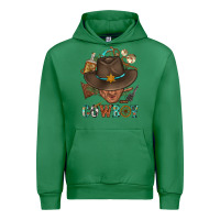 Emerald Western Cowboy Portrait With Cactus Urban Hoodie - BundleAndBundleShop