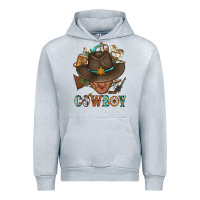 Heather Grey Western Cowboy Portrait With Cactus Urban Hoodie - BundleAndBundleShop