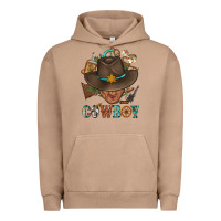 Pigment Burro Western Cowboy Portrait With Cactus Urban Hoodie - BundleAndBundleShop