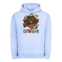 Pigment Grape Ice Western Cowboy Portrait With Cactus Urban Hoodie - BundleAndBundleShop