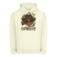 Pigment Pistachio Western Cowboy Portrait With Cactus Urban Hoodie - BundleAndBundleShop