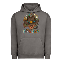 Pigment Tornado Western Cowboy Portrait With Cactus Urban Hoodie - BundleAndBundleShop
