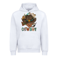 White Western Cowboy Portrait With Cactus Urban Hoodie - BundleAndBundleShop