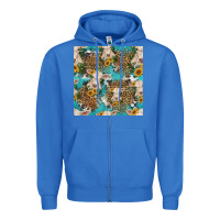 True Royal charolais cow and sunflowers seamless pattern Zipper Hoodie - HRA Design Shop