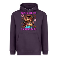 Plum donut stress just do your best Heavyweight Hoodie - AdoDesignShop