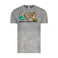 Cloud Rock peace love collie Vintage Tee - texasbilliewilder