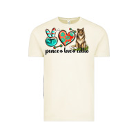 Vintage Arctic peace love collie Vintage Tee - texasbilliewilder