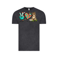 Vintage Black peace love collie Vintage Tee - texasbilliewilder