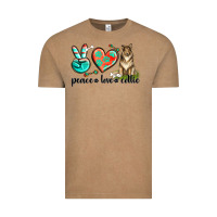 Vintage Coffee peace love collie Vintage Tee - texasbilliewilder