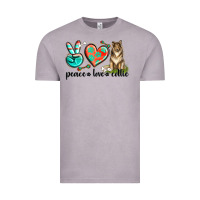 Vintage Zinc peace love collie Vintage Tee - texasbilliewilder
