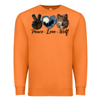 Carrot peace love wolf head Premium Sweatshirt - LillyAllenDesigns
