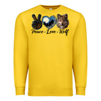 Lemon peace love wolf head Premium Sweatshirt - LillyAllenDesigns