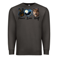 Smoke peace love wolf head Premium Sweatshirt - LillyAllenDesigns