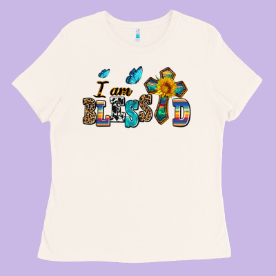ı Am Blessed Ladies Tee Designed By Adodesignshop