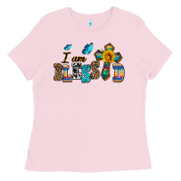 Bubblegum Pink ı am blessed Ladies Tee - AdoDesignShop