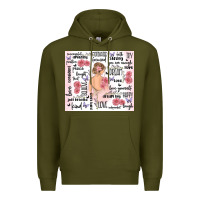 Army Green self care Premium Hoodie - MaliasSmallBusiness