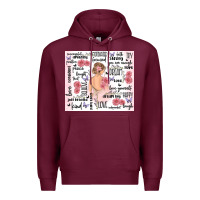 Burgundy self care Premium Hoodie - MaliasSmallBusiness