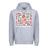 Heather Grey self care Premium Hoodie - MaliasSmallBusiness