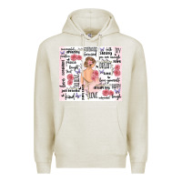 Oatmeal Heather self care Premium Hoodie - MaliasSmallBusiness