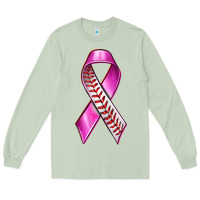 Matcha Breast Cancer Ribbon Baseball Long Sleeve Tee - texasbilliewilder