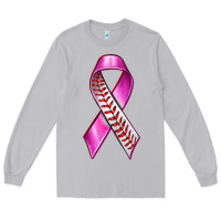 Moon Dust Breast Cancer Ribbon Baseball Long Sleeve Tee - texasbilliewilder