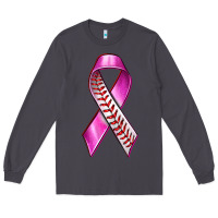 Smoke Breast Cancer Ribbon Baseball Long Sleeve Tee - texasbilliewilder