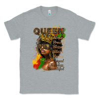 Heather Grey afro queen juneteenth Classic Tee - HRA Design Shop