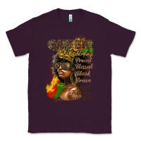 Plum afro queen juneteenth Classic Tee - HRA Design Shop