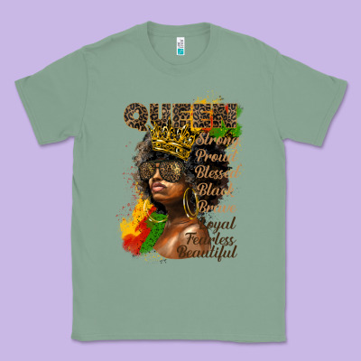 Afro Queen Juneteenth Classic Tee Designed By Hra Design Shop