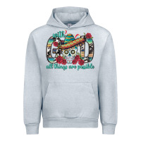 Heather Grey With God All Things Are Possible With Sombrero Sku Urban Hoodie - BundleAndBundleShop