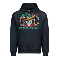 Navy With God All Things Are Possible With Sombrero Sku Urban Hoodie - BundleAndBundleShop