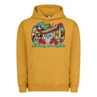 Pigment Peanut Butter With God All Things Are Possible With Sombrero Sku Urban Hoodie - BundleAndBundleShop