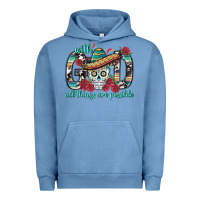 Pigment Pebble Blue With God All Things Are Possible With Sombrero Sku Urban Hoodie - BundleAndBundleShop