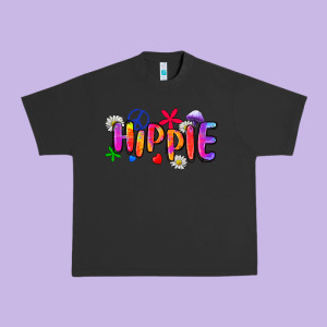 Hippie Urban Heavy Tee Designed By Zillion Design Studio