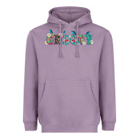 Lavender groovy with peace  sign flowers Heavyweight Hoodie - Artiststas