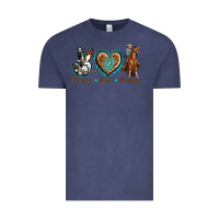 Vintage Denim peace love cowboy Vintage Tee - texasbilliewilder