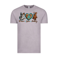 Vintage Zinc peace love cowboy Vintage Tee - texasbilliewilder