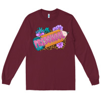 Burgundy hello preschool Long Sleeve Tee - RanaPortraitStore