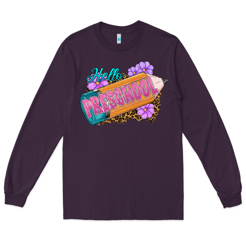 Hello Preschool Long Sleeve Tee by RanaPortraitStore | Teevron